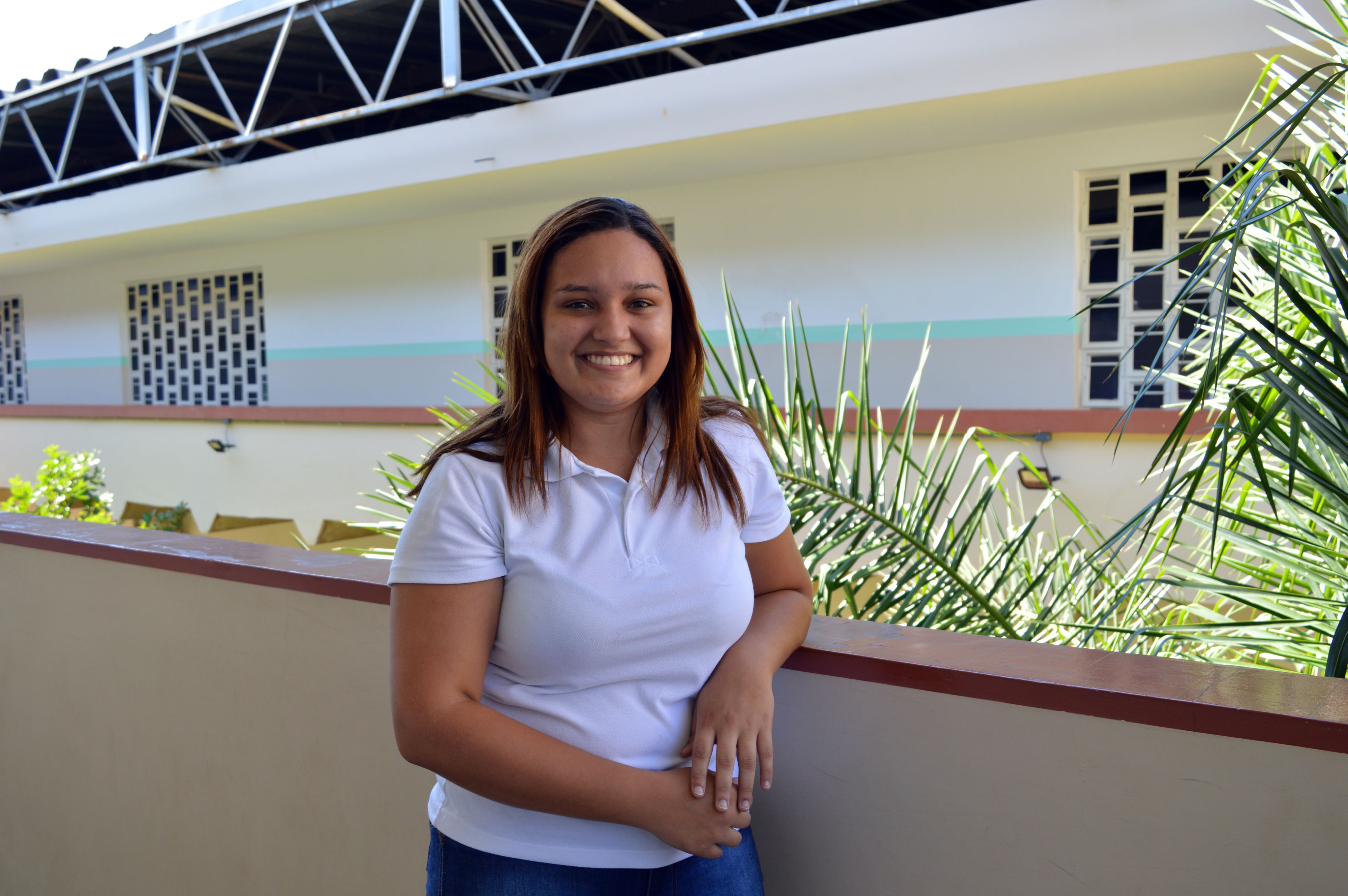 Estudante Sabrina Danyelle Cardoso disse que gostou de conhecer o laboratório de Engenharia Mecânica do Câmpus Goiânia.